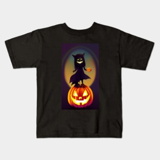 Halloween - Pumpkin Girl Kids T-Shirt